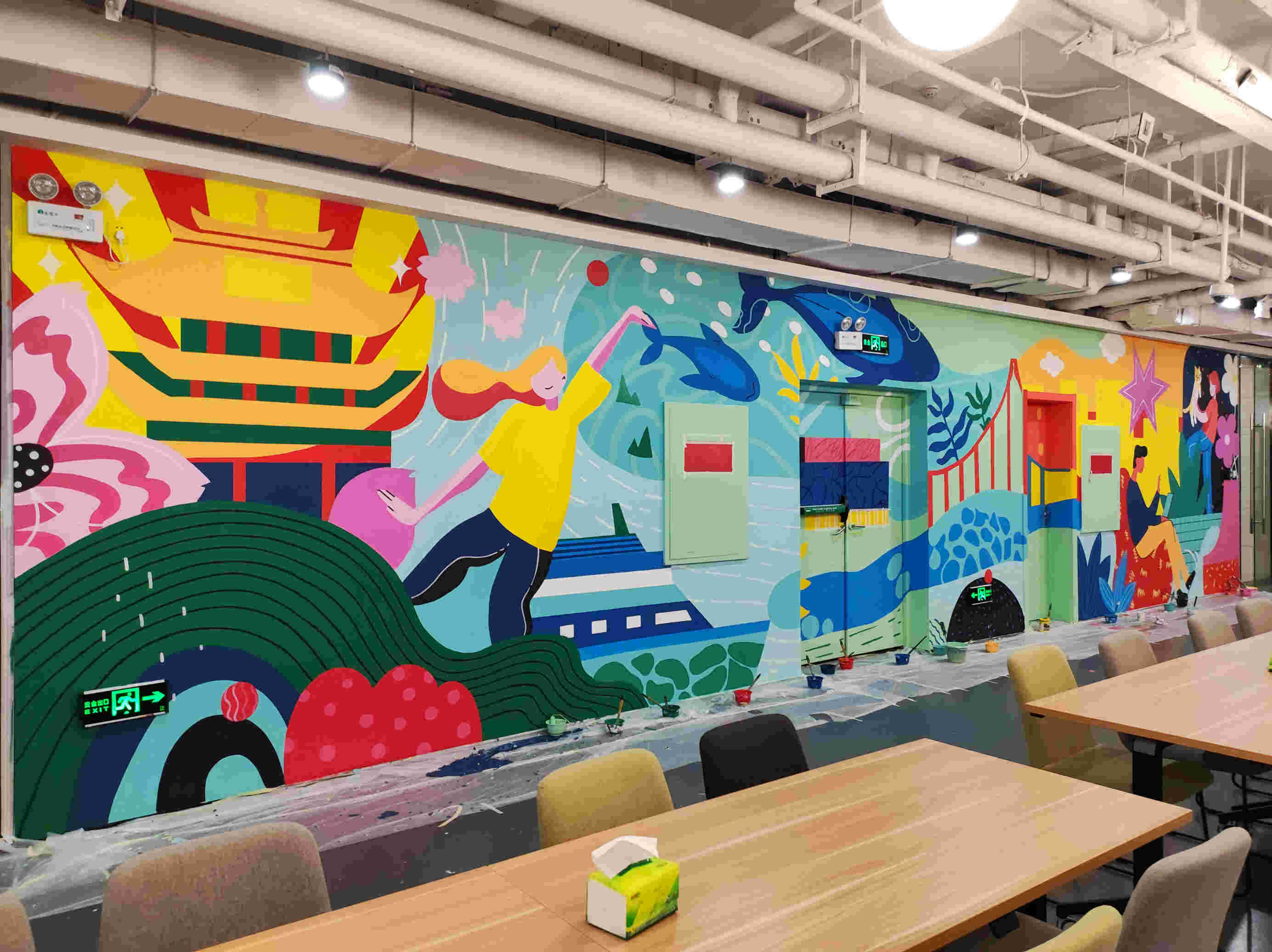 呼和浩特车库手绘墙