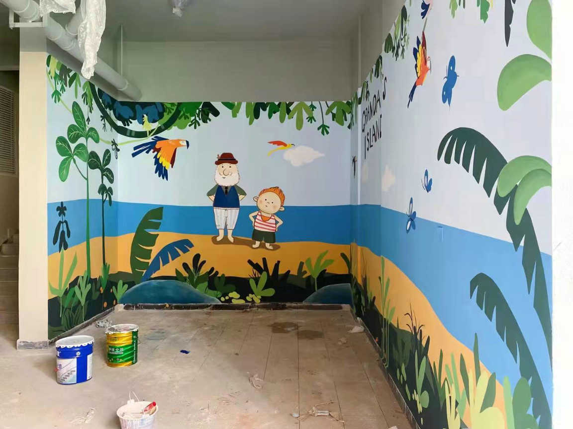 幼儿园走廊彩绘价格