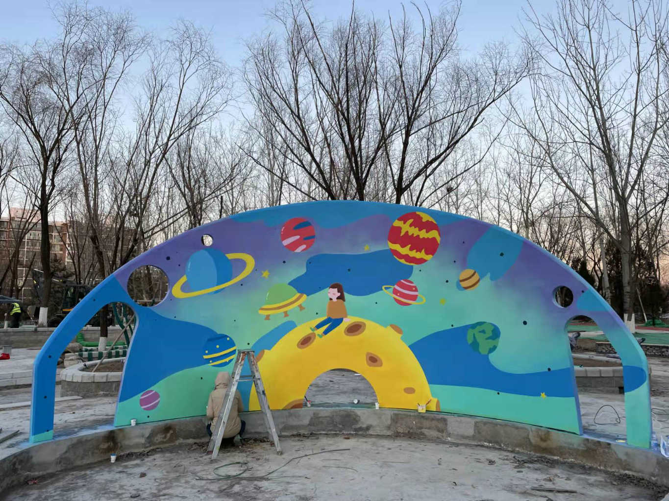 彩绘墙体幼儿园多少钱