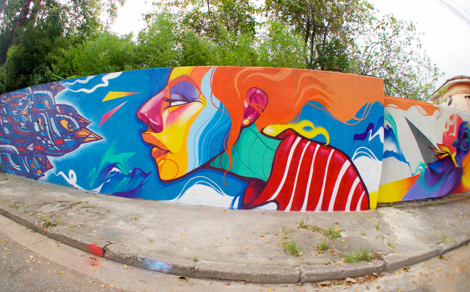 中餐厅手绘壁画