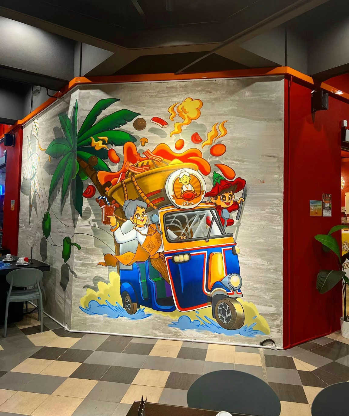 山水手绘壁画公司