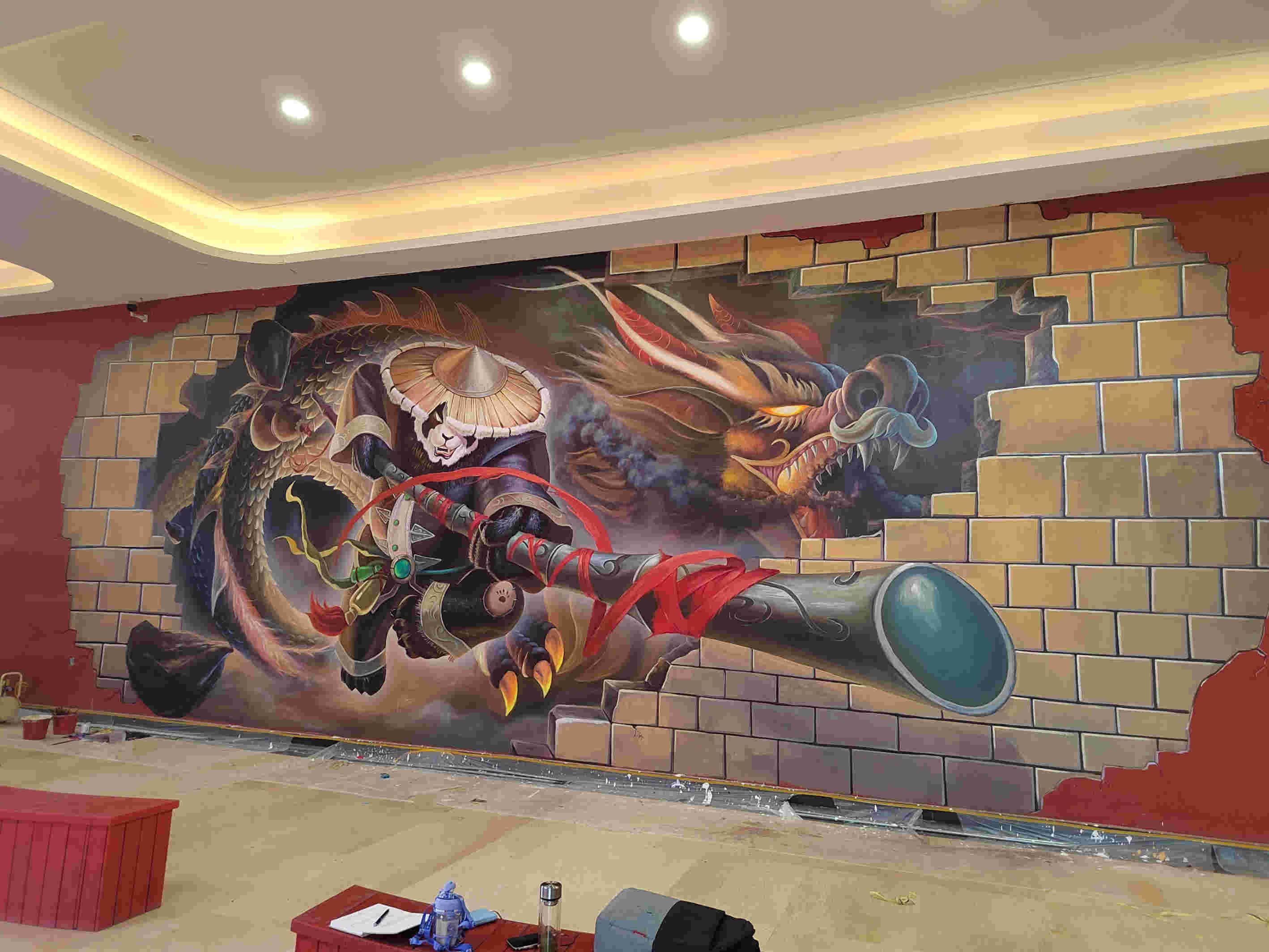 海口网吧墙绘涂鸦