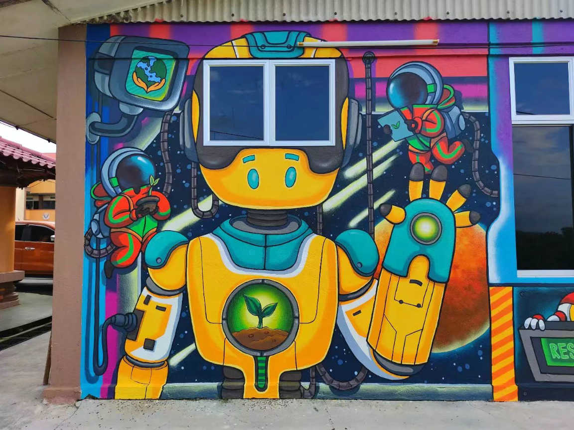 网咖文化墙彩绘公司