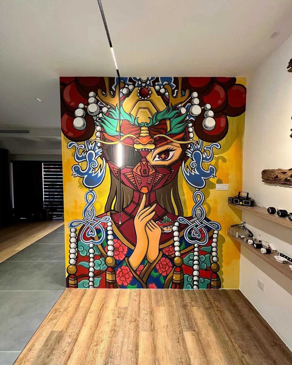 健身房3d人物墙绘