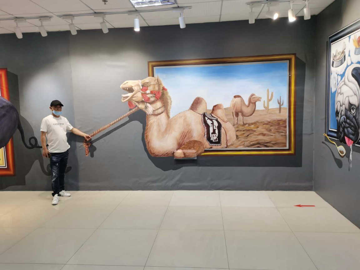 公园3d墙绘立体画