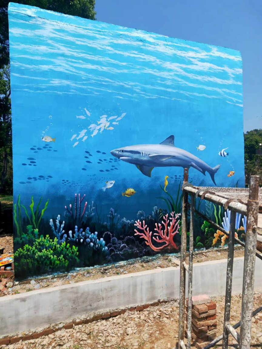 郑州3d手绘立体墙画