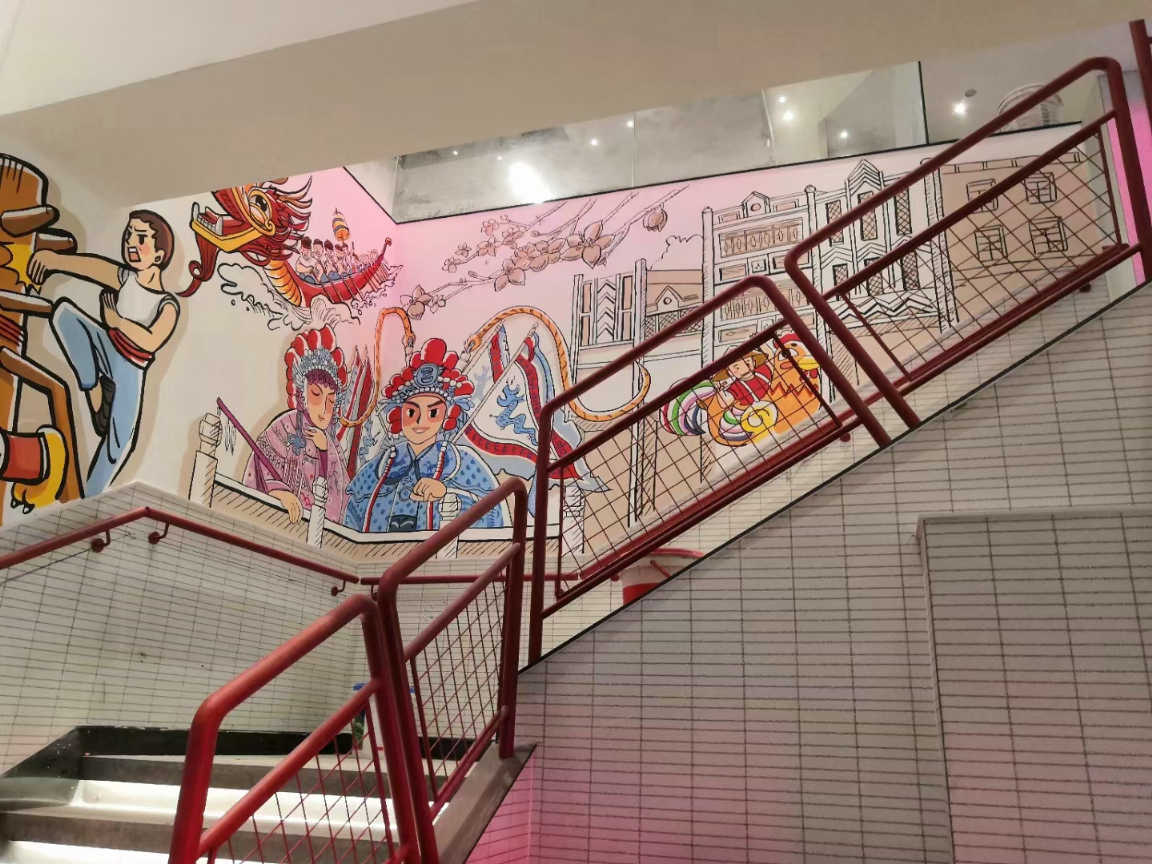 专业餐厅墙绘定做