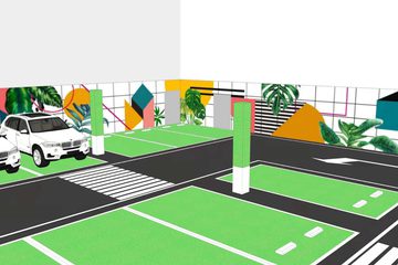 农村庙宇手绘壁画