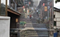 3d立体背景墙壁画手绘