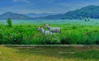 3d手绘浮雕壁画