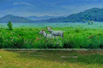 3d手绘浮雕壁画