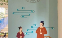 寺庙山水彩绘