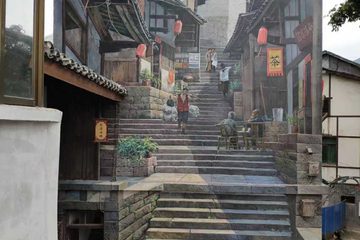 别墅手绘浮雕壁画