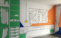 浮雕手绘壁画