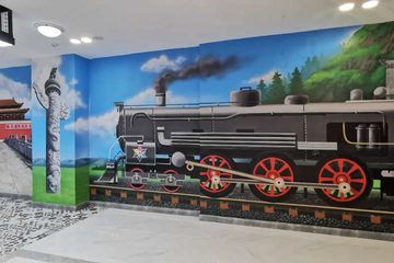 架空层乒乓球彩绘