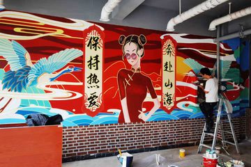 架空层墙绘