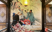 民宿墙壁画手绘